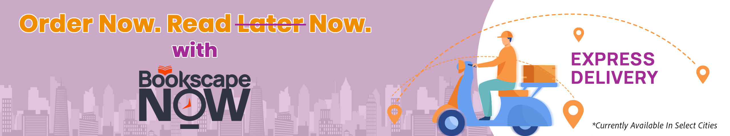 rapid delviery, bookscape now, 2 hrs delivery, bangalore